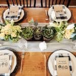 farmhouse table settings on a budget