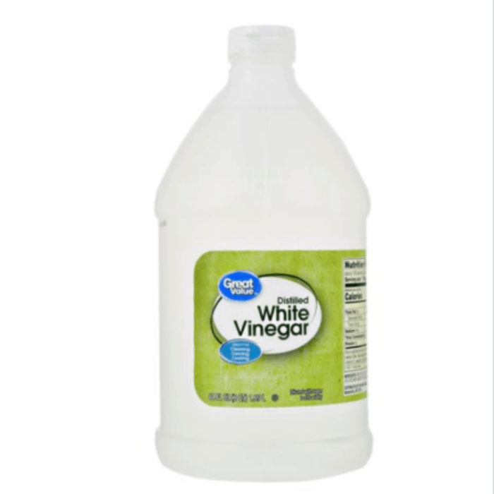 Gallon size white vinegar. 