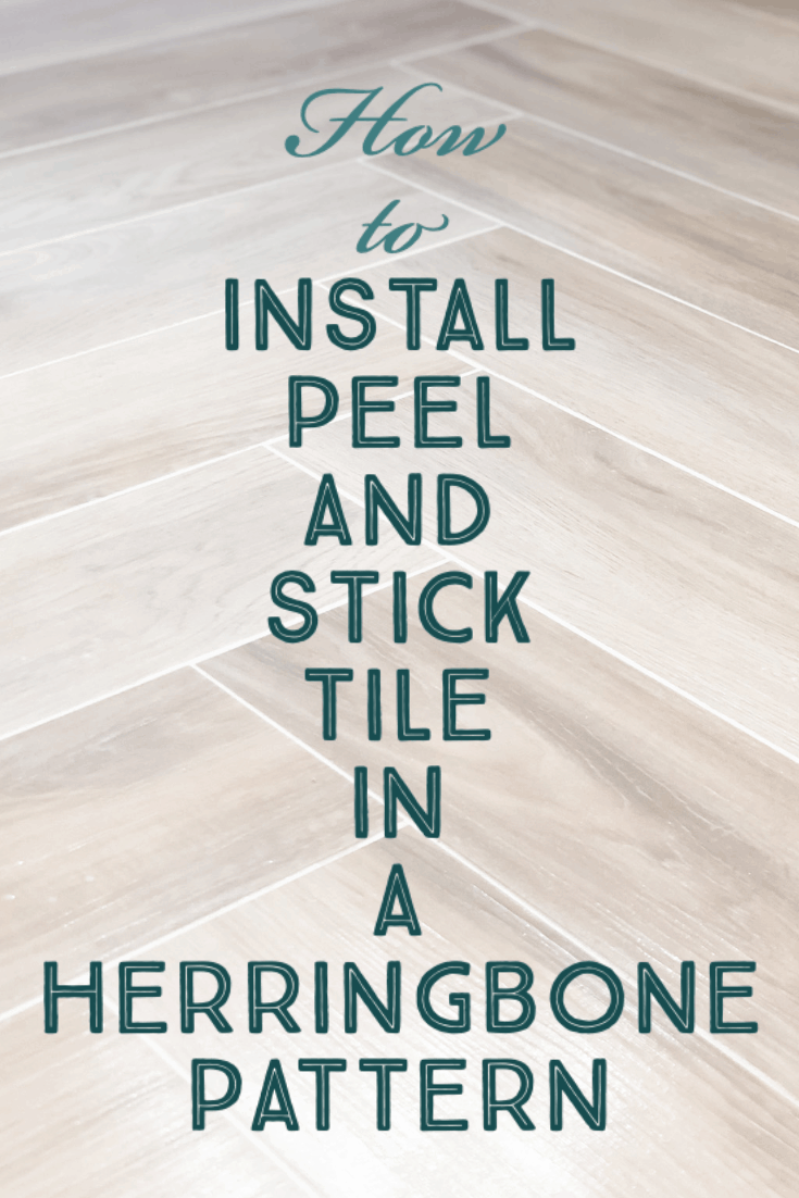 How to Install peel and stick tile in a herringbone pattern - The ...