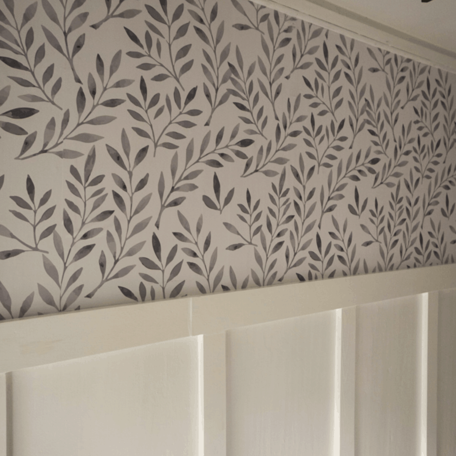 black and white leaf wallpaper