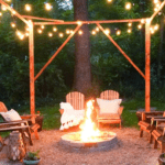 night time outdoor fire pit