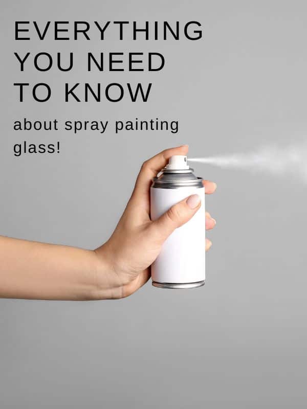 Woman spray painting with text over the image.