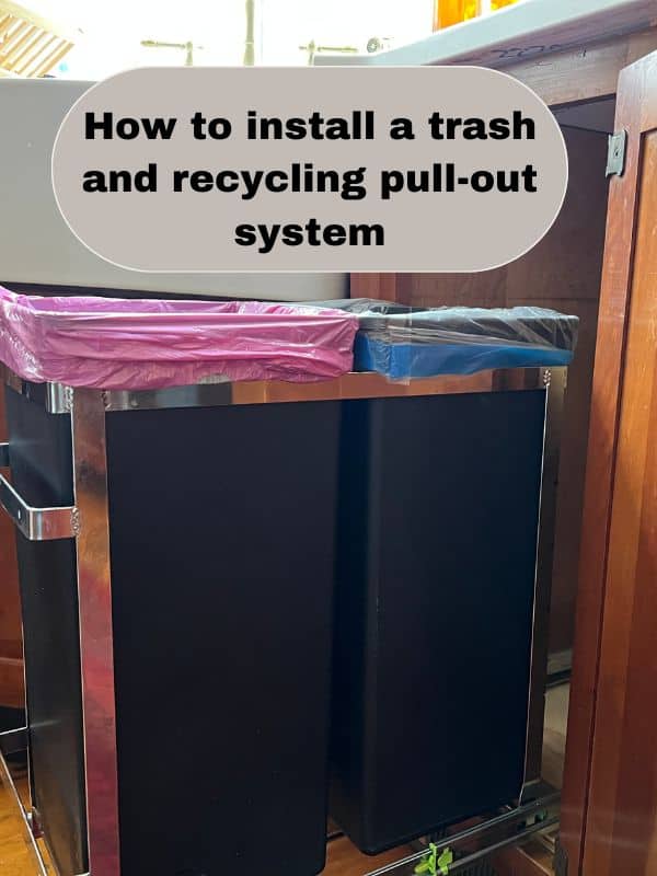 graphic of garbage and recycling system with text over the image.