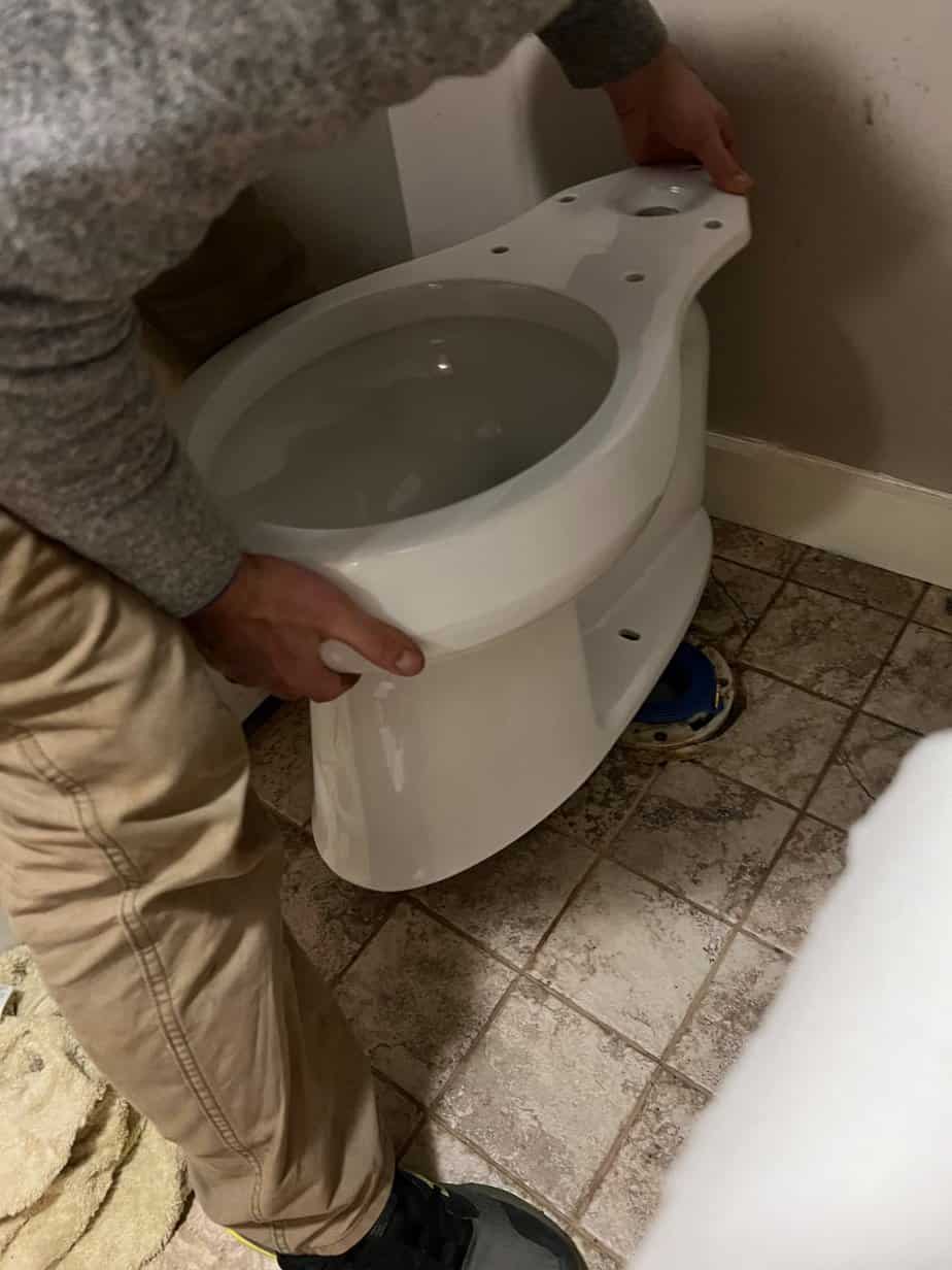 Removing the Old Toilet